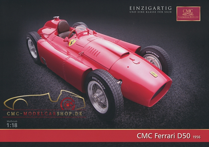 CMC model car brochure Ferrari D50