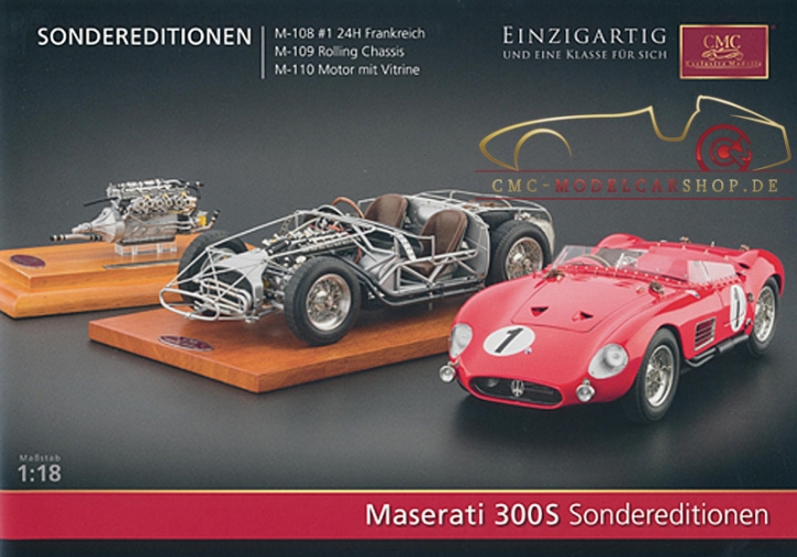 CMC modèles brochure Maserati 300S Édition spéciale