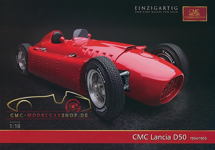 CMC model car brochure Lancia D50