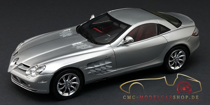 CMC Mercedes-Benz SLR McLaren, Silber metallic, Leder rot