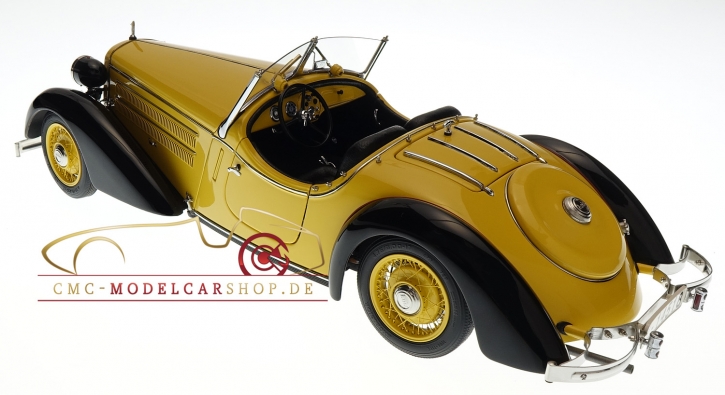 CMC Audi 225 Front Roadster black/yellow, cmc-modelcarshop