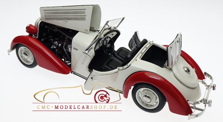 CMC Audi 225 Front Roadster red white, model car, cmc-modelcarshop