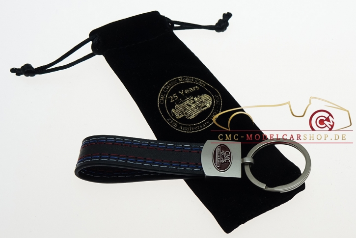 CMC Porte-clés en cuir style coutures décoratives