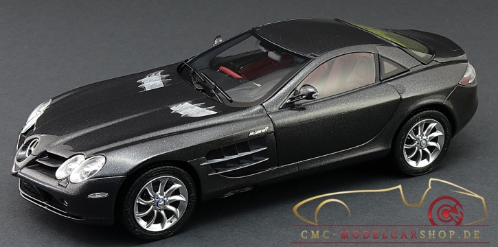 CMC Mercedes-Benz SLR McLaren, Anthrazit Metallic, Leder rot