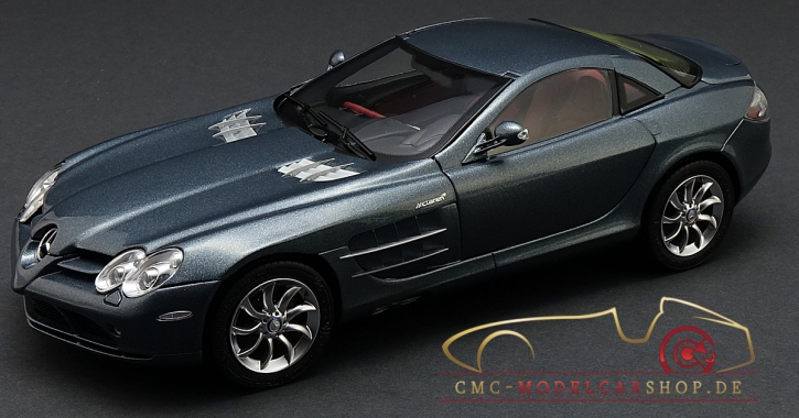 CMC Mercedes-Benz SLR McLaren, Grau Metallic, Leder rot