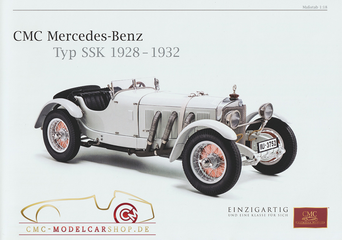 CMC model car brochure MercedesBenz SSK, cmc modelcar shop