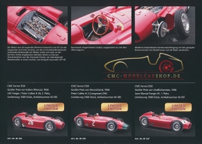 CMC model car brochure Ferrari D50