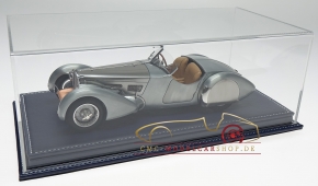 Atlantic vitrine Mulhouse leather dark blue, 1:18 model cars
