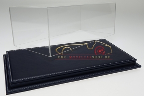Atlantic vitrine Mulhouse leather dark blue, 1:18 model cars