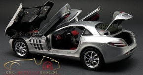 CMC Mercedes-Benz SLR McLaren, Silber metallic, Leder rot