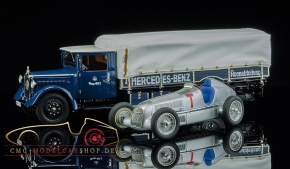 CMC Mercedes-Benz Racing Car Transporter LO 2750 + W25 T-Car Bundle