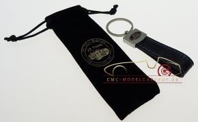 CMC Porte-clés en cuir style coutures décoratives