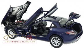 CMC Mercedes-Benz SLR McLaren, blau metallic, Leder grau