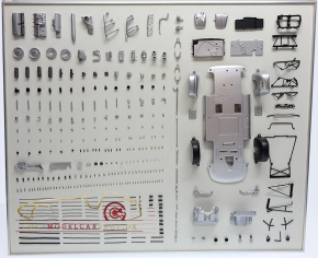 CMC Model Art Mercedes-Benz 300 SLR Uhlenhaut parts display board